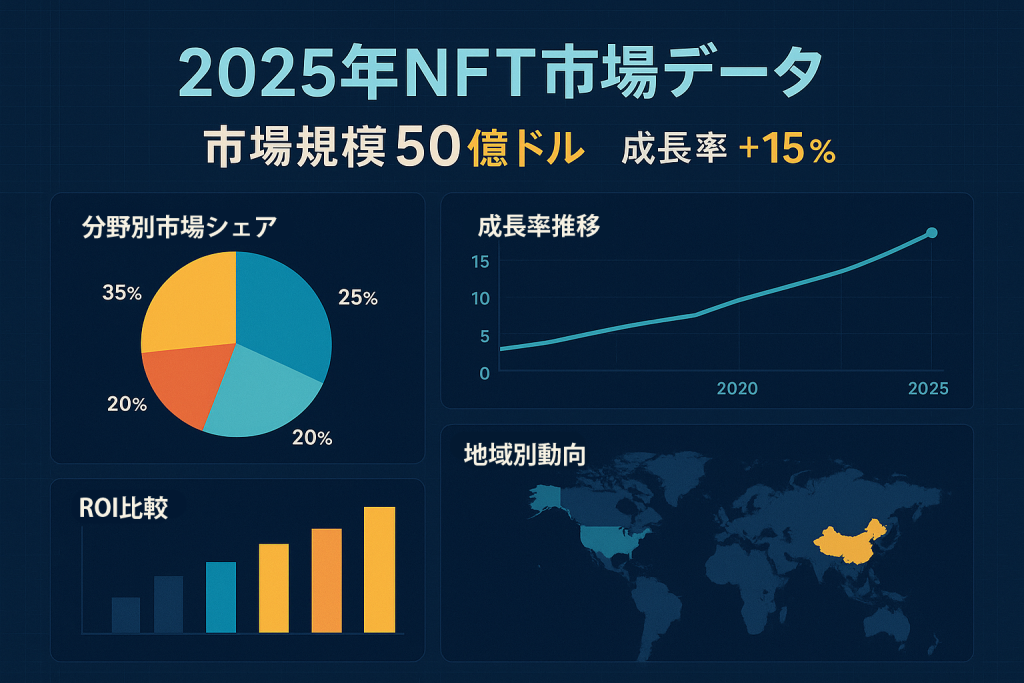 2025年NFT市場データの可視化分析と成長率・投資収益率の統計情報
